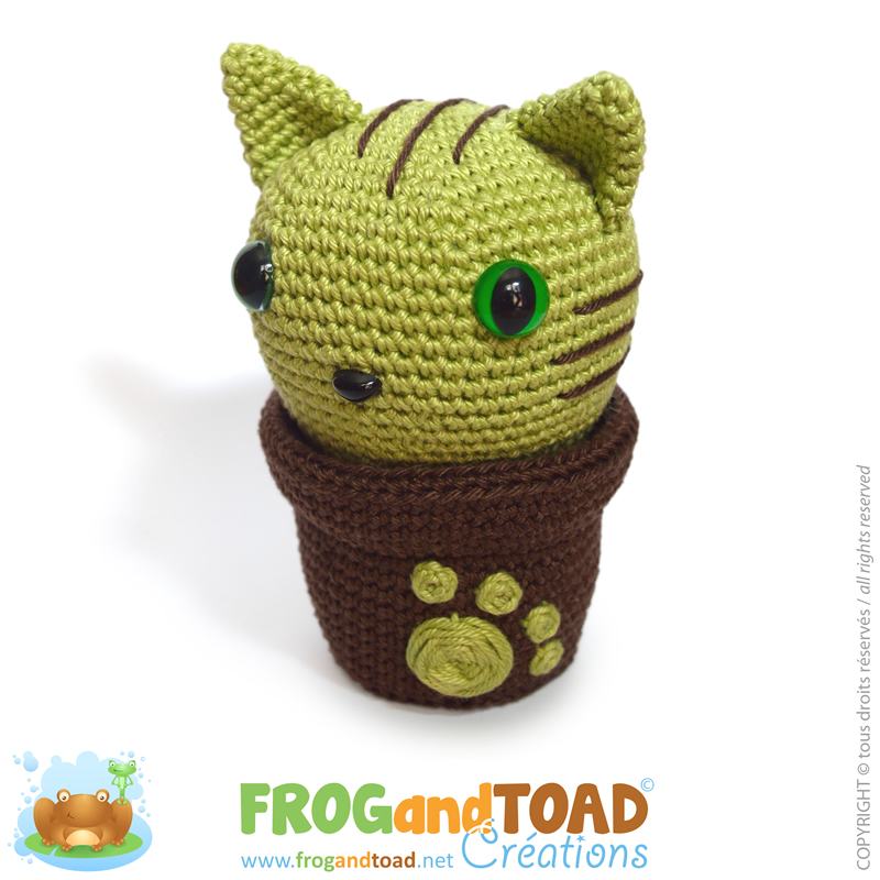 Kitty Cactus - Chat / Cat - Amigurumi Crochet - Patron / Pattern - FROG and  TOAD Créations