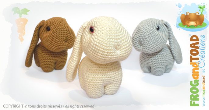 Lapin / Rabbit - Amigurumi Crochet - Patron / Pattern - FROG and TOAD  Créations